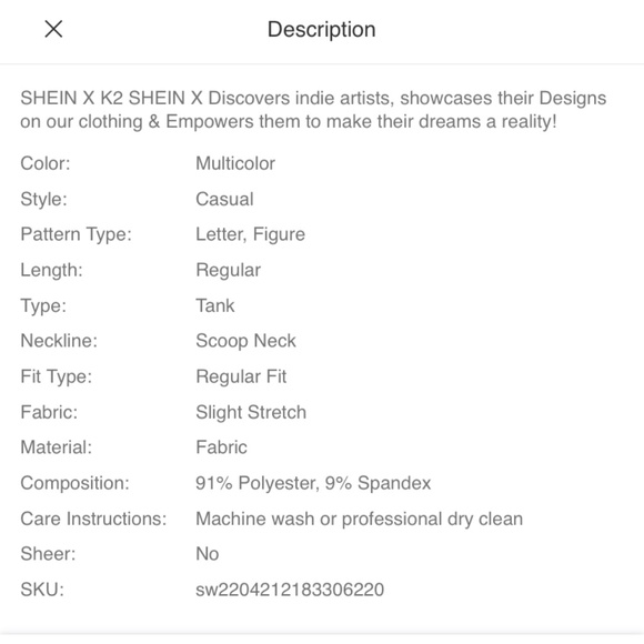 Shein x figure and‎ letter graphic tank . Worn once - Picture 4 of 8